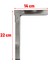 4 Adet 22 cm Metal Katlanır Siyah Taban Yer Sofrası - Sini Altı Mobilya Ayak 2