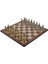 Gifthome Metal Satranç Takımı/seti; Büyük, Osmanlı&bizans, Parlak ve Mocha Desenli Satranç Tahtası 1