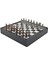 Gifthome Orta Boy Metal Osmanlı-Bizans Satranç Takımı Antik ve Mermer Desenli Sandıklı Mdf TAHTASI(36X36 Cm.) 2