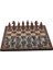 Gifthome Metal Satranç Takımı/seti; Büyük, Osmanlı&bizans, Antik ve Mocha Desenli Satranç Tahtası 4
