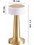 Dekoratif Şarjlı Dokunmatik LED Metal Masa Lambası USB Kablolu Gece Lambası ve Abajur Altın 4
