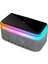 Md-W8 1200MAH 10W Gri Bluetooth-Usb-Kablosuz Şarj Rgb-Gece Lambası Özellikli Alarmlı Saat Speaker 1