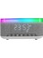 Md-W8 1200MAH 10W Gri Bluetooth-Usb-Kablosuz Şarj Rgb-Gece Lambası Özellikli Alarmlı Saat Speaker 5