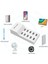 10'lu USB Çoğaltıcı Çoklu Şarj Aleti Fişli USB Hub 3