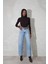 Mavi Yüksek Bel Wide Leg Jean 2