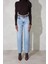 Mavi Yüksek Bel Wide Leg Jean 4