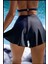 Kadın Siyah Deniz Havuz Şortu Etek Görünümlü Yırtmaçlı Şık Model Summer Beach Short HB11100 2