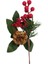 Yılbaşı Çam Dalı Orta Mini Berry Demeti Kozalaklı 22 cm 1