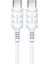 Kakusıga KSC-710 Kuge Serisi iPhone 15 Serisi Için 1.2m Type-C - Type-C Telefon Şarj Kablosu Pd 60W Pvc Kablo - Beyaz (Yurt Dışından) 1