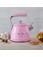 50's Style Pembe Set Üstü Düdüklü Kettle 2.3 Lt 1