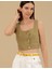 Kadın Yeşil Crop Top Bluz 50263098-VR235 2
