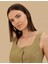 Kadın Yeşil Crop Top Bluz 50263098-VR235 3