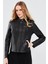 Marlyn Kadın Siyah Kısa Deri Ceket 23WGE51331M 2