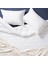 Brıto Baskılı 200 Tc Percale Pamuk %100 Pamuk Nevresim Seti 260x220 Cm Beyaz - Lacıvert 1