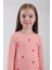 Pamuklu Minik Kalp Nakışlı Kız Çocuk Sweatshirt Somon 3