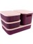 Çok Amaçlı Dolap Içi Düzenleyici Kapaklı Saklama Kutusu Takı, Makyaj, Banyo ve Mutfak Düzenleyici 4'lü Set Mor (3,2lt 6,2lt 6,8lt) 3