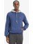 Erkek Kapüşonlu Mavi Sweatshirt - 001TV-0001 2