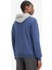 Erkek Kapüşonlu Mavi Sweatshirt - 001TV-0001 3