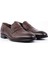 Koyu Kahverengi %100 Deri Analin Bağcıksız Classic Ayakkabı 1033245167 6