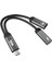 Adp-13 Type-C To Çift Type-C Kulaklık ve 15W Hızlı Şarj Dönüştürücü Samsung Xiaomi iPhone Uyumlu 1