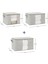 3'lü Pvc Pencereli Gri Hurç Set 3