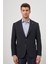 Koyu Lacivert Baskılı Mono Yaka 4 Drop Comfort Fit Classic Ceket 1002245157 1