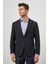 Koyu Lacivert Baskılı Mono Yaka 4 Drop Comfort Fit Classic Ceket 1002245157 4