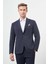 Lacivert Örme Kılıç Yaka 6 Drop Slim Fit Ceket 1002245156 1