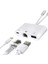 3 In1 Şarj Adaptörü Lightning Type-C Girişini Kamera Fotoğraf Makinesi Lan Ethernet Girişine Çevirici Dönüştürücü Tip-C RJ45 Girişli Iphone ile Uyumlu ZR814 2
