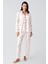 Uzun Kollu Düğmeli Kalp Desenli Esnek Şardonlu Hamile Pijama Takım 3