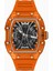 Davıd Guner Siyah Kadranlı Otomatik Turuncu Silikon Kordon Erkek Kol Saati 1