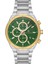 Davıd Guner Yeşil Kadranlı Sarı Beyaz Kaplama Multi Fonksiyonlu Paslanmaz Masif Çelik Erkek Kol Saati 1