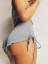 Kadın Ip Askılı Crop Bluz ve Yanlardan Büzgülü Ikili Kaşkorse Short Takım 2