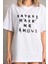 Baskılı Oversize T-Shirt Beyaz 3