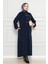Cırt Cırtlı Oysho Elbise-Lacivert 3