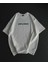 Bisiklet Yaka Baskılı Oversize T-Shirt Beyaz 1