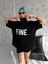 Baskılı Yarım Fermuarlı T-Shirt Siyah 1