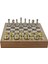 Gifthome Metal Klasik Satranç Takımı Parlak ve Rustik Desenli Mdf Sandıklı Satranç Tahtası (36X36X6 Cm.) 4