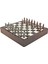 Gifthome Orta Boy Metal Osmanlı-Bizans Satranç Tk. Antik ve Ceviz Desenli Sandıklı Mdf TAHTASI(36X36 Cm.) 1