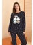 Kadın Pamuklu, Uzunkol Mevsimlik Penye Pijama Takım 3