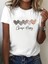 Kadın Kısa Kollu Renkli Kalp Baskılı Süprem T-Shirt 1