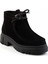 Siyah Süet Hakiki Deri Kadın Bot & Bootie K02041200502 3