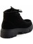 Siyah Süet Hakiki Deri Kadın Bot & Bootie K02041200502 4