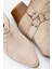 Fate Kadın Bej Süet Termo Taban Sivri Burunlu Western Kovboy Bot 3