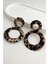 Halka Detay Leopar Sallantılı Küpe (7cm) 2