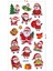 Noel Baba Yılbaşı Çıkartmaları Kabartmalı Sticker Set Noel 2