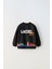 Siyah Istanbul Desenli Kışlık Pamuklu Sweatshirt Eşofman Alt-Üst Takım Unisex 4