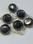 Siyah Büyük Boy Alttan Ayaklı 6lı Kaban Düğme Seti 3