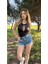 Siyah Cut Out Detaylı Büzgülü Bodysuit 5