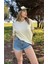 Kadın Baskısız Basic Pamuklu Oversize T-Shirt 4